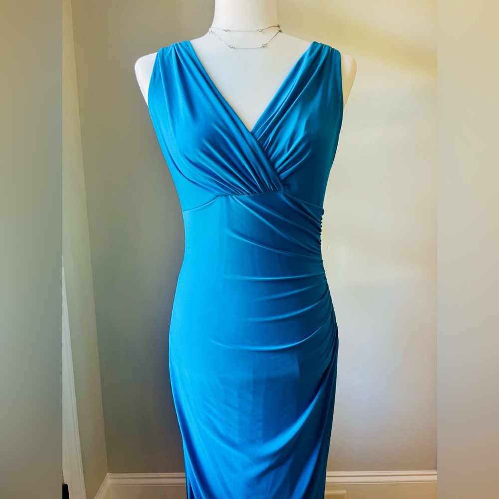 Turquoise Body Con Dress